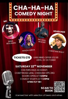Poster for Comedy Night on Saturday 22 November